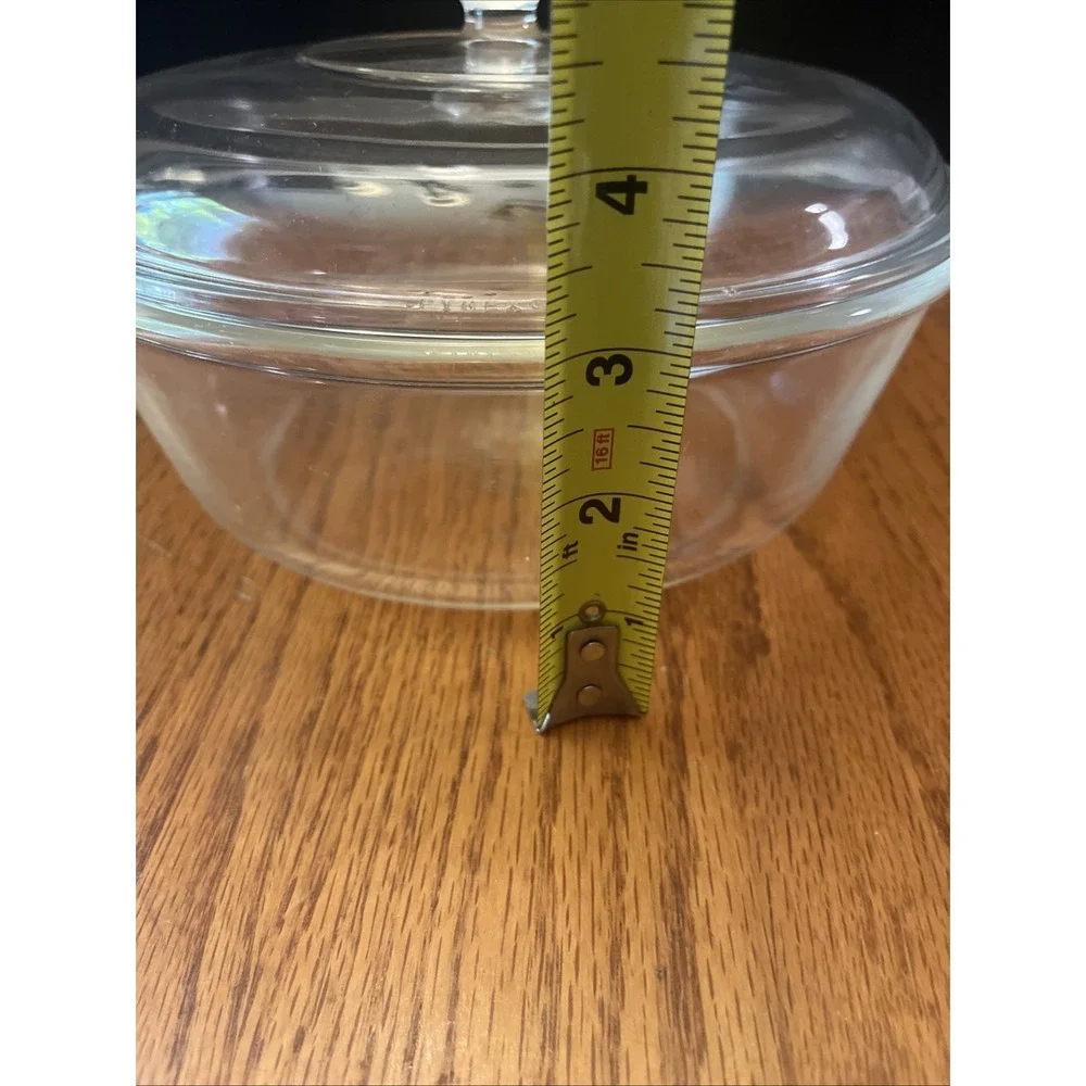 Vintage Fire King Anchor Hocking‎ Clear 2qt Casserole With Lid